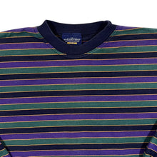 Load image into Gallery viewer, Vintage 90's THE SWEATER SHOP Mini Logo Multi Striped Long Sleeve T-Shirt
