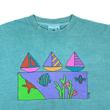 Load image into Gallery viewer, Vintage FRESH PRODUCE (1992) Abstract Fish Nautical Graphic Single Stitch Cropped T-Shirt