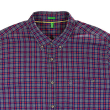 Load image into Gallery viewer, UNITED COLORS OF BENETTON "Slim" Grey Red Blue Check Long Sleeve Button-Up Shirt