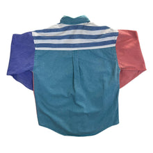 Load image into Gallery viewer, Vintage 90's Bonjour Vibrant Colour Block Striped Cotton Long Sleeve Shirt