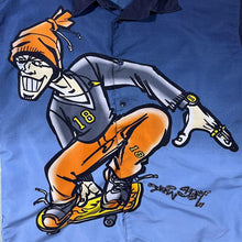 Load image into Gallery viewer, Early 00's Douhan "Brain Storm" Skater Hip Hop Y2K Graphic Open Collar Shirt