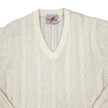 Load image into Gallery viewer, Vintage COVER POINT Classic Essential Chunky Cable Knit Acrylic V-Neck Sweater Jumper