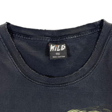 Load image into Gallery viewer, Early 00's WILD Biker Gothic Eagle Wildlife Graphic Black Distressed T-Shirt