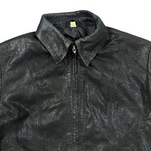 Load image into Gallery viewer, Vintage Genuine Real Soft Black Zip Leather Bomber Jacket