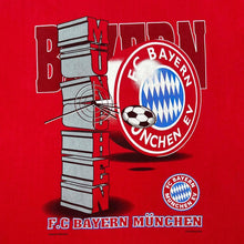 Load image into Gallery viewer, Vintage 90's Nutmeg Mills FC BAYERN MUNICH Football Logo Spellout Graphic T-Shirt