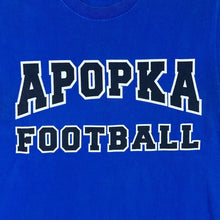 Load image into Gallery viewer, APOPKA FOOTBALL "State Champs" College Sports Spellout Graphic Blue T-Shirt