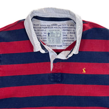 Load image into Gallery viewer, JOULES RUGBY Colour Block Striped Mini Logo Long Sleeve Rugby Polo Shirt