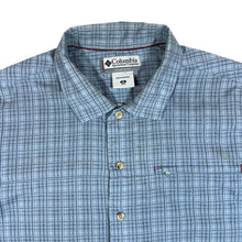 Load image into Gallery viewer, COLUMBIA Classic Blue Check Fishing Outdoor Short Sleeve Shirt