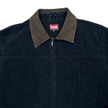 Load image into Gallery viewer, Vintage TRADER JEANS COMPANY Classic Leather Effect Collar Faux Suede Trucker Bomber Jacket