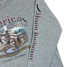 Load image into Gallery viewer, Vintage MOUNT RUSHMORE "America The Beautiful" Souvenir Spellout Graphic Long Sleeve T-Shirt