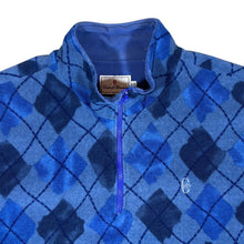 Load image into Gallery viewer, Vintage CONTE OF FLORENCE Argyle Check Patterned 1/4 Zip Fleece Sweatshirt