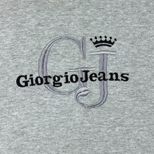 Load image into Gallery viewer, Early 00's GIORGIO JEANS Classic Embroidered Big Logo Spellout Grey Crewneck Sweatshirt