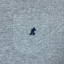 Load image into Gallery viewer, Vintage WALT DISNEY WORLD Embroidered Mickey Pocket Logo Grey T-Shirt