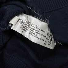 Load image into Gallery viewer, Vintage 80's PIERRE SANGAN Made In Jersey Striped Trim Acrylic Wool V-Neck Knit Sweater Jumper