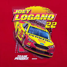 Load image into Gallery viewer, NASCAR Team Penske "Joey Logano" Motorsports Racing Spellout Graphic T-Shirt
