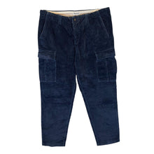 Load image into Gallery viewer, TIMBERLAND "Relaxed Tapered" Navy Blue Corduroy Cord Cargo Trousers