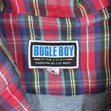 Load image into Gallery viewer, Vintage 90's BUGLE BOY Blue Denim Cotton Hooded Button Jacket