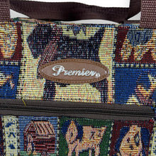 Load image into Gallery viewer, Early 00's PREMIER "Faithful Companion" Dog Puppy Tapestry Style Woven Pattern Carry Tote Bag