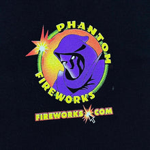 Load image into Gallery viewer, Vintage Tennessee River "Phantom Fireworks" Logo Spellout Graphic Black T-Shirt