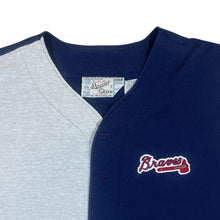 Load image into Gallery viewer, Vintage Admit One MLB ATLANTA BRAVES Baseball Colour Block Cotton Jersey Top