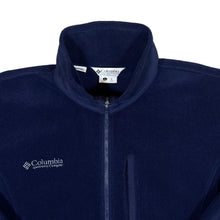 Load image into Gallery viewer, Vintage COLUMBIA SPORTSWEAR "Titanium" Embroidered Mini Logo Navy Blue Zip Fleece Sweatshirt
