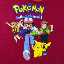 Load image into Gallery viewer, Vintage Nintendo Pokemon (1999) “Gotta Catch ‘Em All!” Character Anime Graphic Red T-Shirt