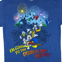 Load image into Gallery viewer, Disney I'M GOING TO THE DISNEYLAND RESORT Souvenir Character Graphic Blue T-Shirt