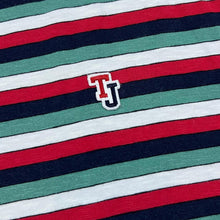 Load image into Gallery viewer, TOMMY JEANS Tommy Hilfiger Embroidered Mini Logo Multi Striped Short Sleeve Cotton T-Shirt