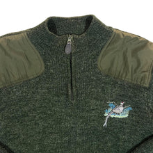 Load image into Gallery viewer, Vintage DEBEN COUNTRY CLOTHING Embroidered Pheasant Acrylic Wool 1/4 Zip Knit Sweater Jumper