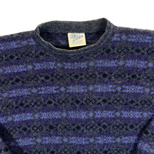 Load image into Gallery viewer, Vintage 90's Claire Ellen Made In England Grandad Patterned Knit Sweater Jumper