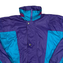 Load image into Gallery viewer, Vintage 90's OCEAN SPRAY Colour Block Crazy Pattern Lined Windbreaker Cagoule Jacket