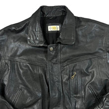 Load image into Gallery viewer, Vintage CLASSIC MENS CLOTHING Genuine Real Black Zip Leather Jacket