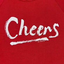 Load image into Gallery viewer, Vintage 80's Jerzees CHEERS Souvenir Spellout Graphic Red Crewneck Sweatshirt