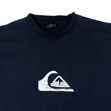 Load image into Gallery viewer, Early 00's QUIKSILVER Classic Surfer Skater Logo Faded Black Cotton T-Shirt