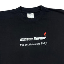 Load image into Gallery viewer, Vintage I'M AN ALCHEMIST BABY "I Can Turn Heavy Metal Into Gold" Science Novelty Spellout Graphic T-Shirt