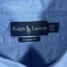 Load image into Gallery viewer, Vintage Ralph Lauren "Classic Fit" Blue Cotton Long Sleeve Button-Up Shirt