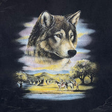 Load image into Gallery viewer, Vintage 90's CMJ Wolf Native American All-Over Print Single Stitch T-Shirt