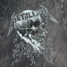 Load image into Gallery viewer, METALLICA Classic Skull Logo Spellout Graphic Thrash Heavy Metal Band Stonewashed T-Shirt