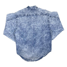 Load image into Gallery viewer, Vintage 90's Traffic Acid Wash Blue Denim Long Sleeve Cotton Shirt