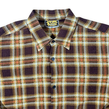Load image into Gallery viewer, Vintage Johaj Yellow Brown Orange Plaid Check Long Sleeve Cotton Shirt