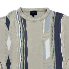 Load image into Gallery viewer, Vintage DANIEL GRAHAM Grandad Patterned Acrylic Cotton Knit Sweater Jumper