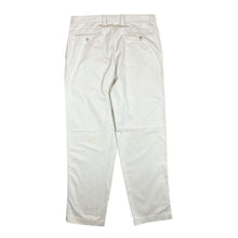 Load image into Gallery viewer, Vintage POLO JEANSO CO Ralph Lauren "Utility Pleat" Classic Cream Cotton Straight Leg Chino Trousers