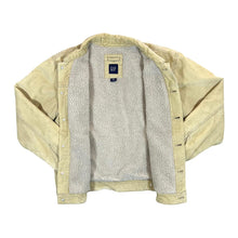 Load image into Gallery viewer, GAP Classic Beige Corduroy Cord Fleece Lined Trucker Button Jacket