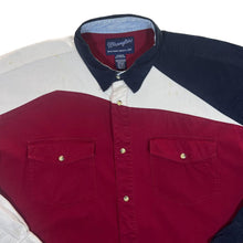 Load image into Gallery viewer, Vintage WRANGLER "Western Shirts" USA Colour Block Cowboy Western Long Sleeve Cotton Shirt