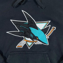 Load image into Gallery viewer, Early 00's NHL SAN JOSE SHARKS Ice Hockey Embroidered Logo Black Pullover Hoodie