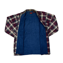 Load image into Gallery viewer, Early 00's WOLVERINE Lumberjack Plaid Check Fleece Lined Lightly Padded Flannel Over Shirt