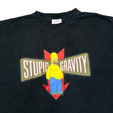 Load image into Gallery viewer, Vintage THE SIMPSONS (2004) "Stupid Gravity" Homer TV Show Spellout Graphic T-Shirt