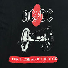 Load image into Gallery viewer, AC/DC "For Those About To Rock" Logo Spellout Graphic Hard Rock Band T-Shirt