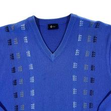Load image into Gallery viewer, Vintage GABICCI Grandad Patterned Wool Acrylic Knit V-Neck Sweater Jumper