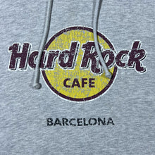Load image into Gallery viewer, Hard Rock Cafe "Barcelona" Classic Souvenir Logo Graphic Grey Pullover Hoodie